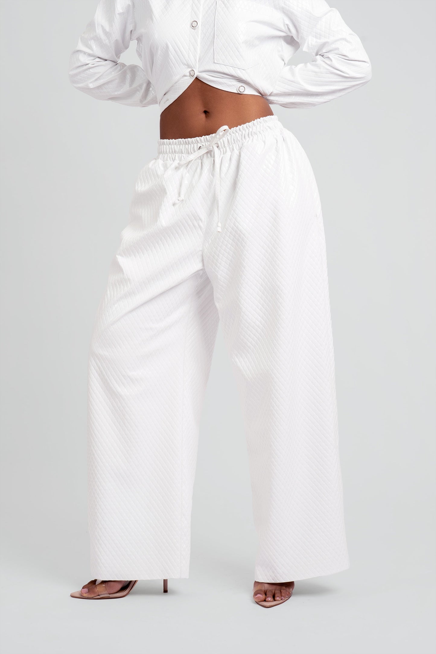 Celeste Vegan Quilted Leather Pants