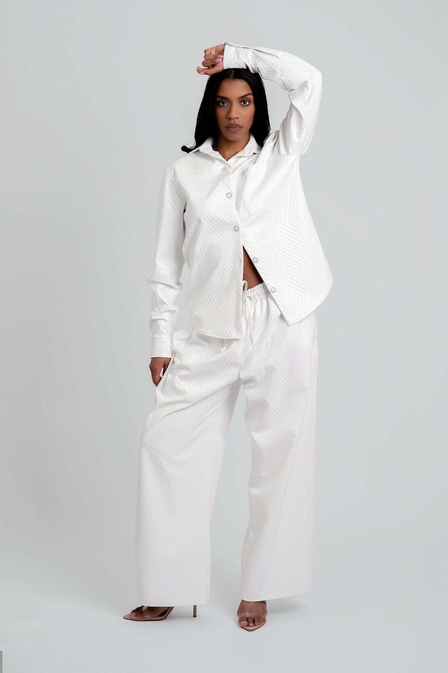 Celeste Vegan Quilted Leather Pants