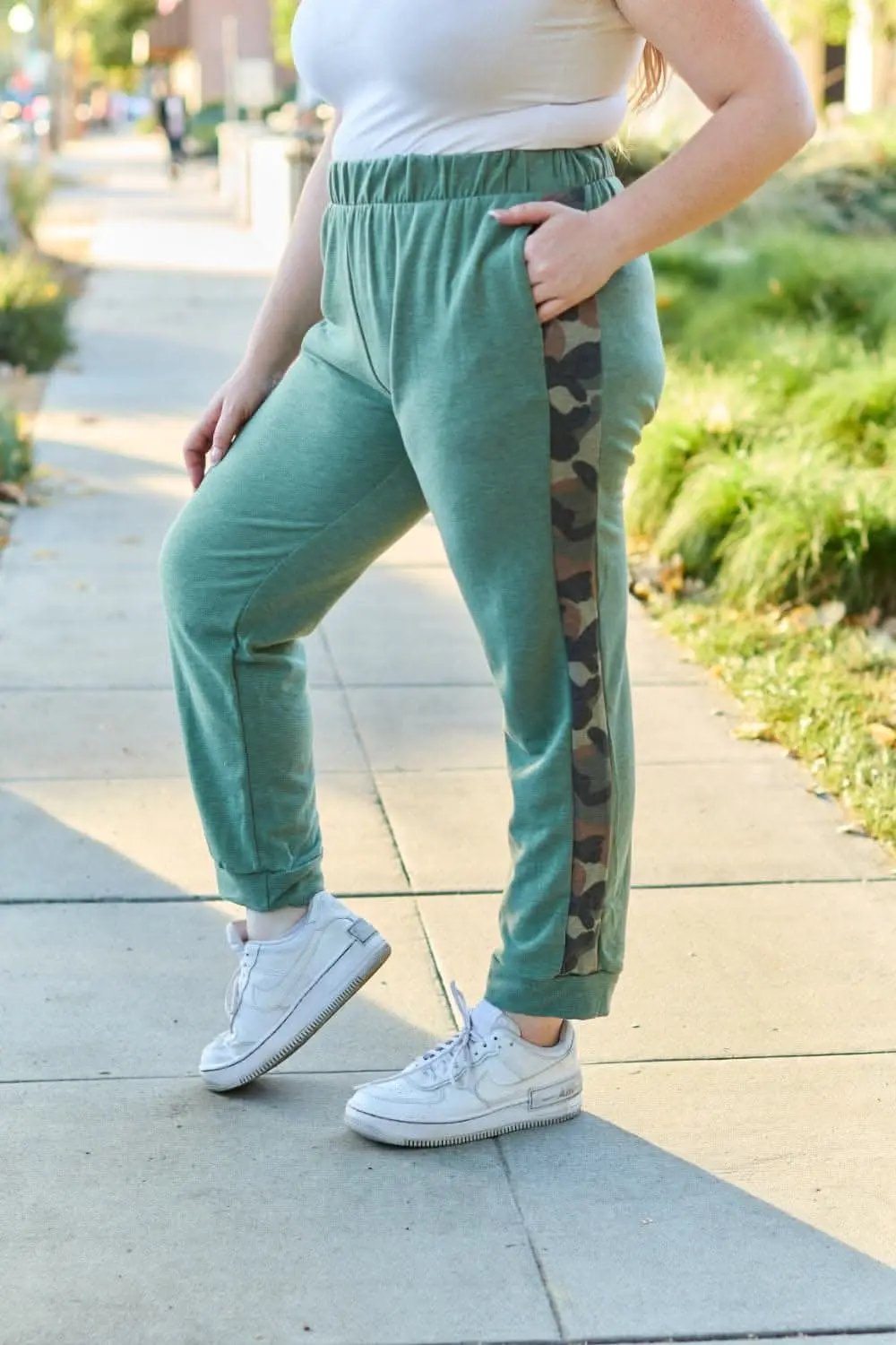 Trendsi Celeste camo joggers with elastic waist