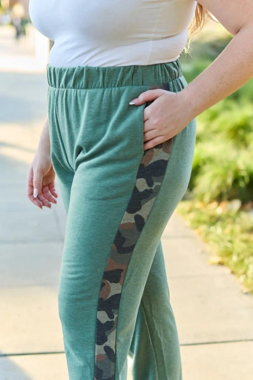 Trendsi Celeste camo joggers with elastic waist