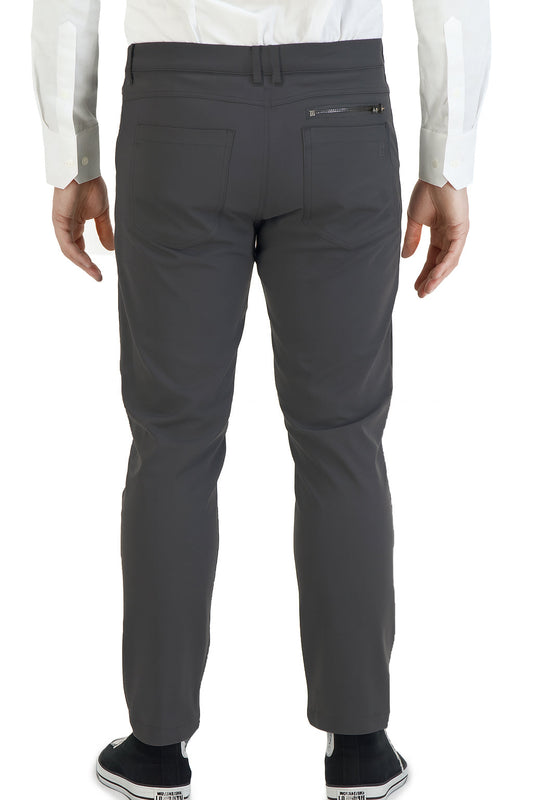 NEW & UPDATED Super - Stretch Men's Chinos //Casual// Dark Charcoal - Performance Collection
