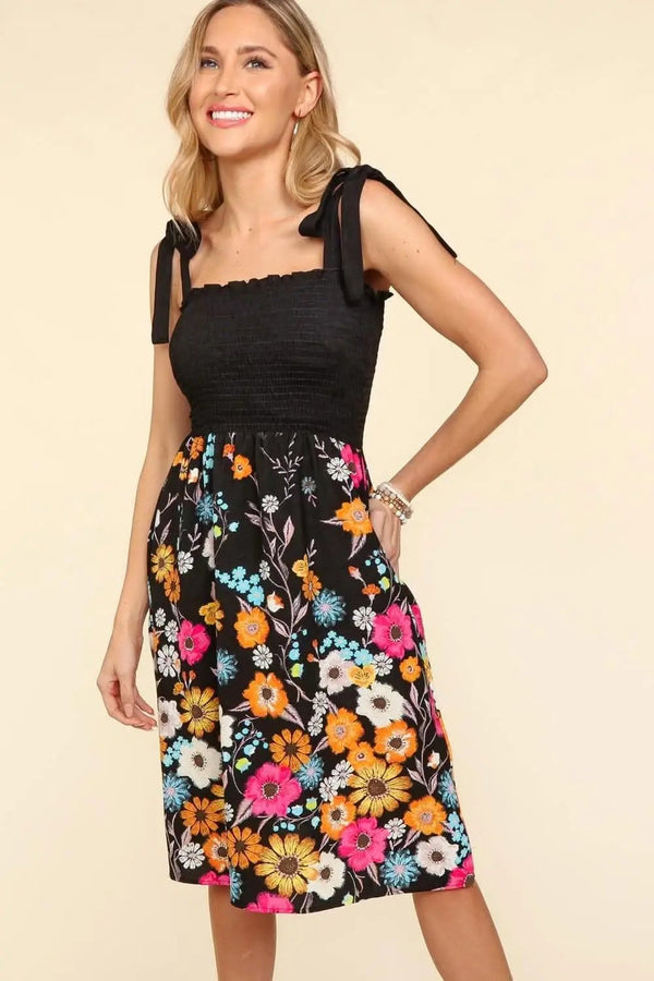 Trendsi Chic Haptics Smocked Cami Floral Dress for Summer