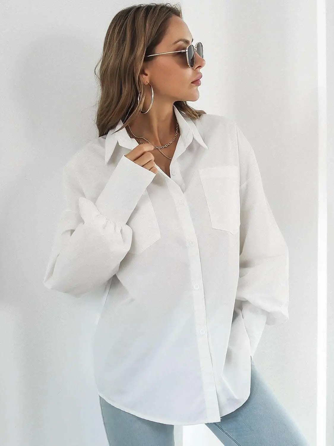 Trendsi just arrived - Chic Lantern Sleeve Shirt