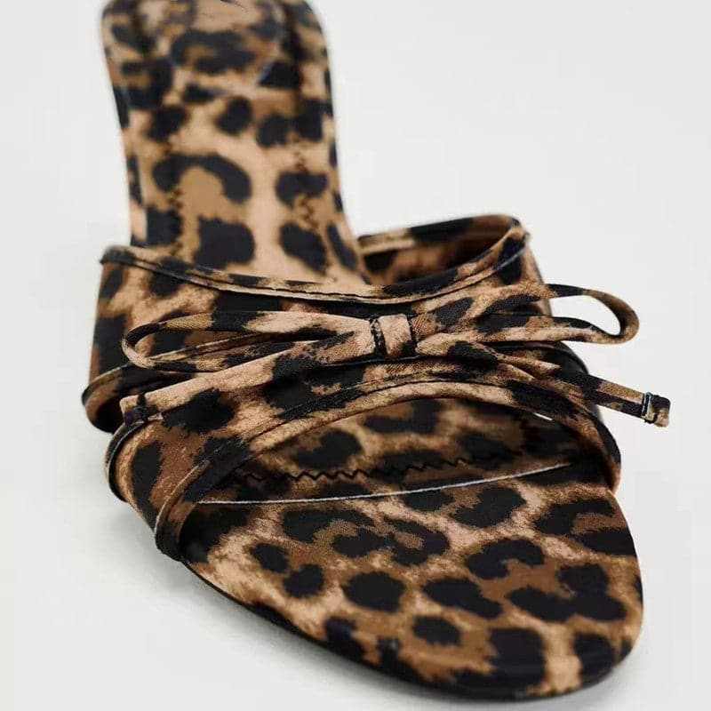 Trendsi Shoes - Chic Leopard Bow Kitten Heels - Premium Quality