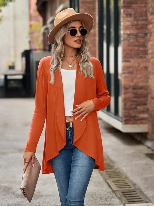 Trendsi Chic Long Sleeve Cardigan - Opaque