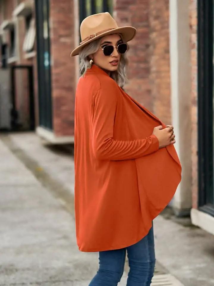 Trendsi Chic Long Sleeve Cardigan - Opaque