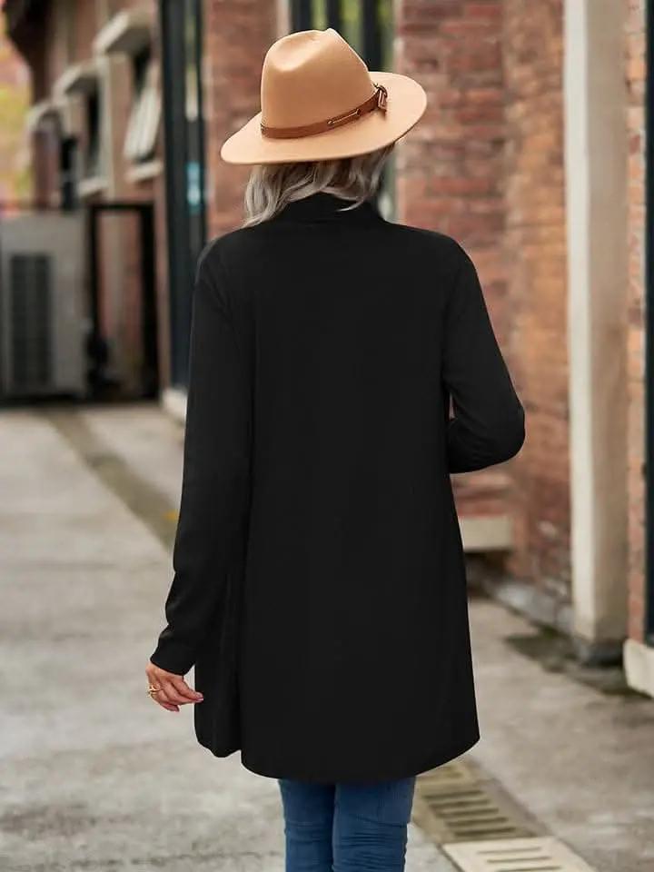 Trendsi Chic Long Sleeve Cardigan - Opaque