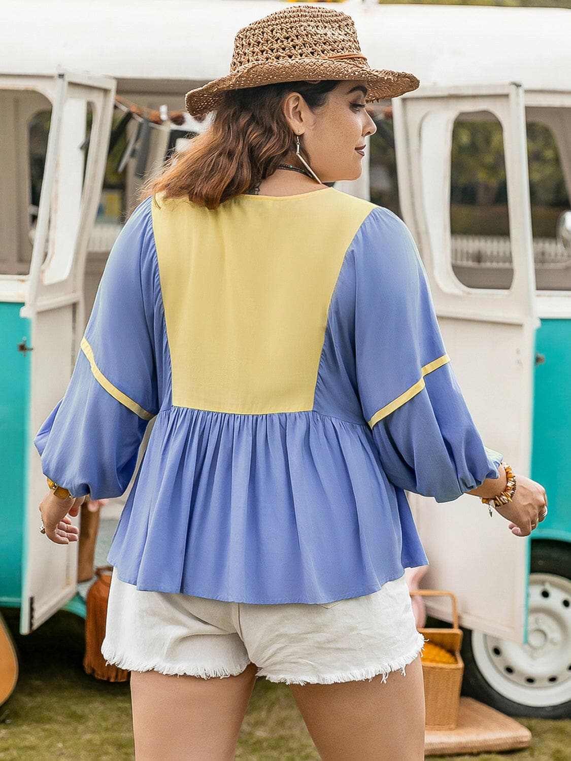 Trendsi just arrived - Trendsi Chic Plus Size Balloon Sleeve Blouse