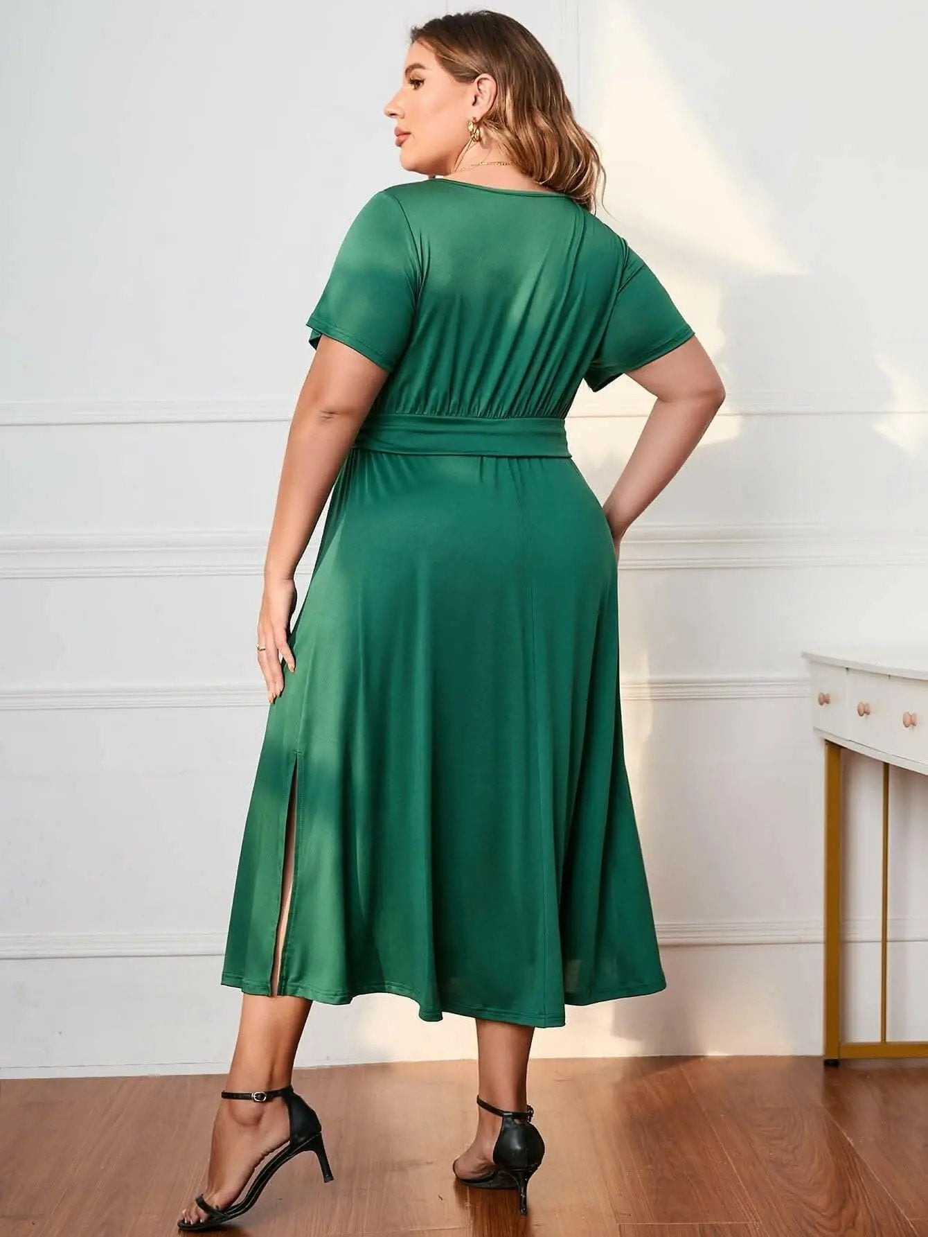 Trendsi Plus Size Midi Dress Women's Fashionable & Chic Dress