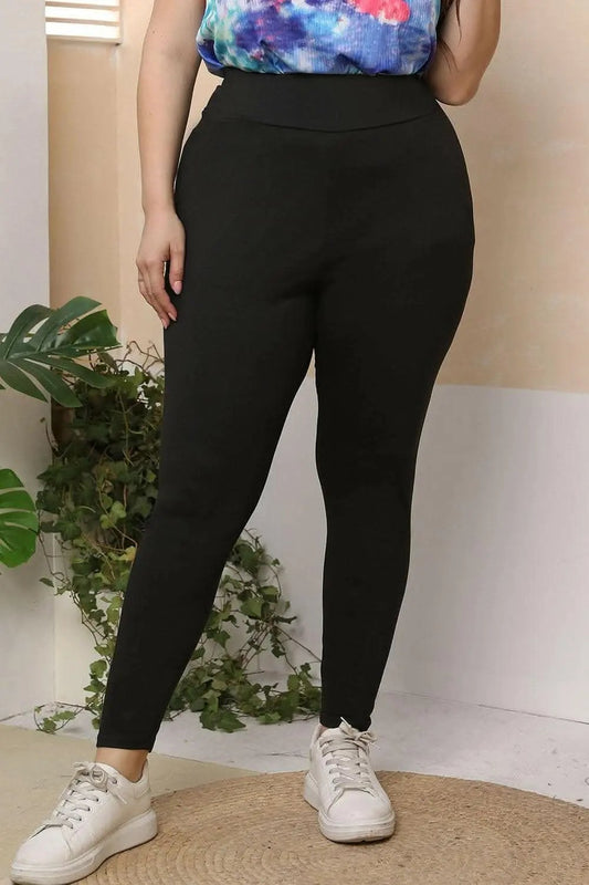 Trendsi Plus Size Trousers Women's Chic Comfort Pants Opaque