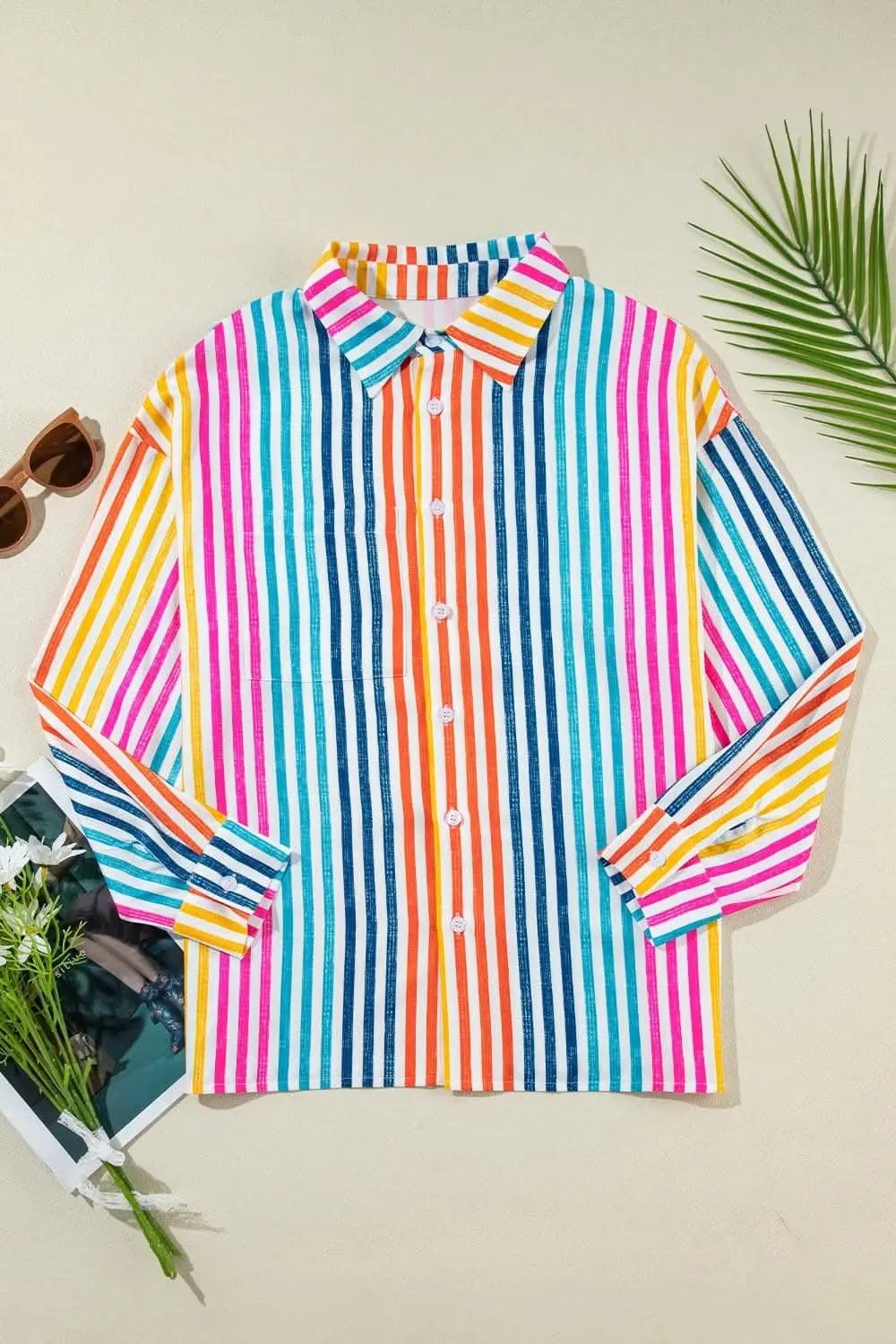 Trendsi Chic Striped Long Sleeve Shirt