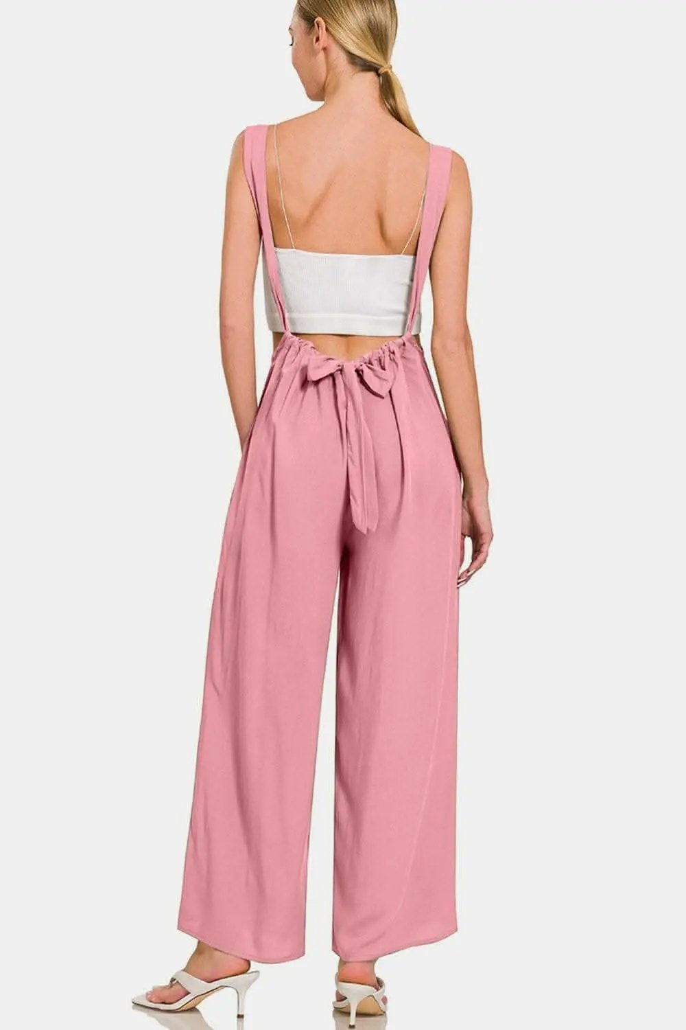 Trendsi TIKTOK - Chic Zenana wide leg overalls with pockets and ruched