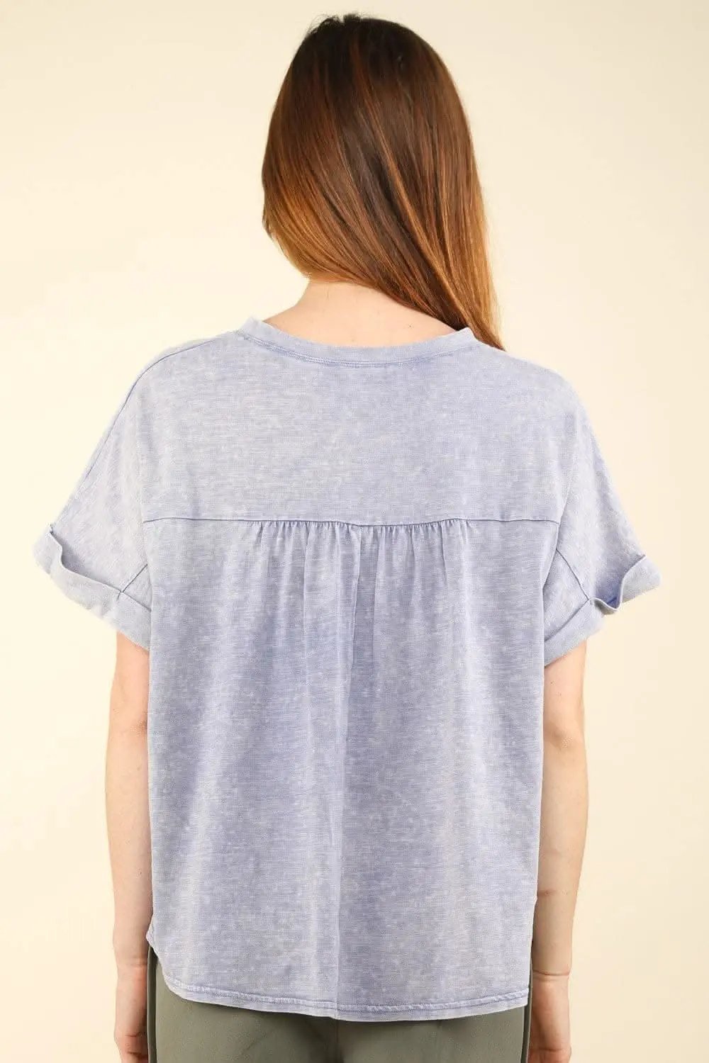Trendsi Washed Tee Women's Everyday Casual Short Sleeve T-Shirt Soft & Chic