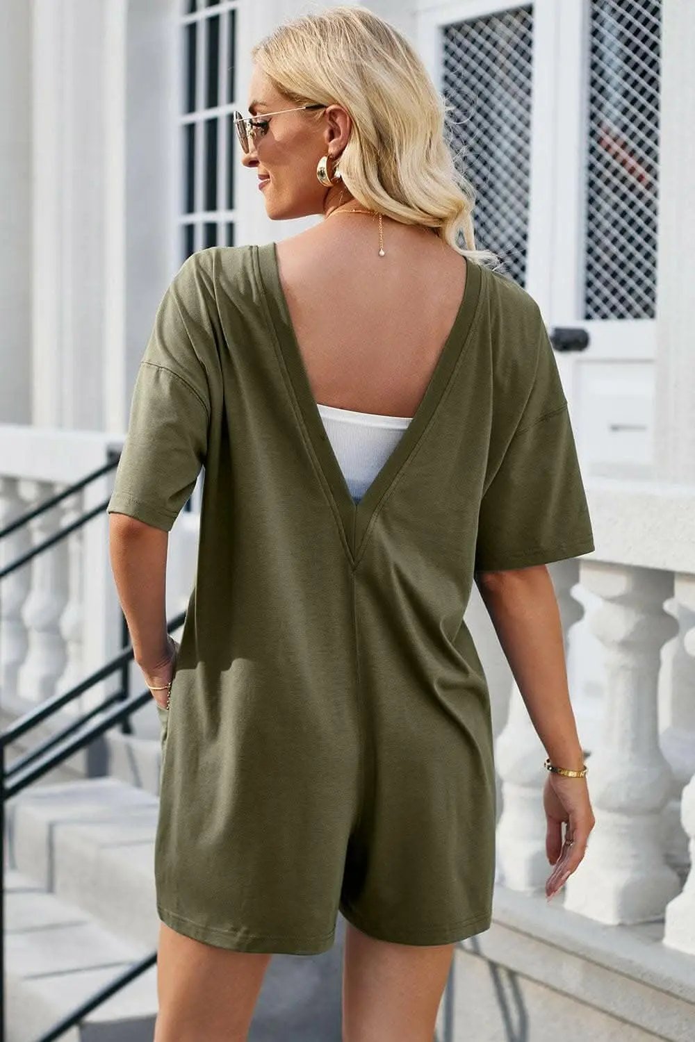 Trendsi just arrived - Chic backless romper with pockets