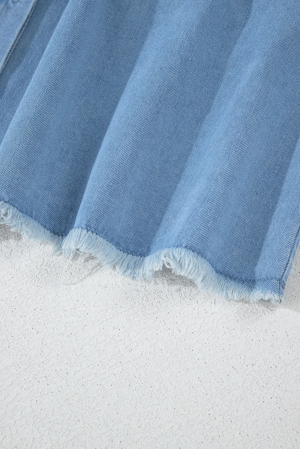 Denim Shirt Dress - H-Line - Casual Chic Blue