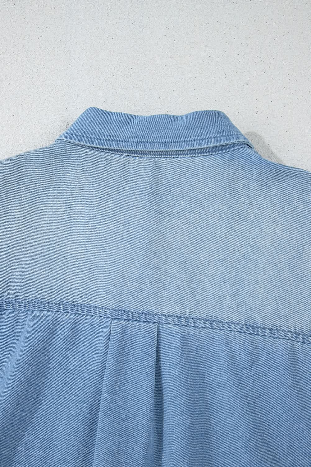 Denim Shirt Dress - H-Line - Casual Chic Blue