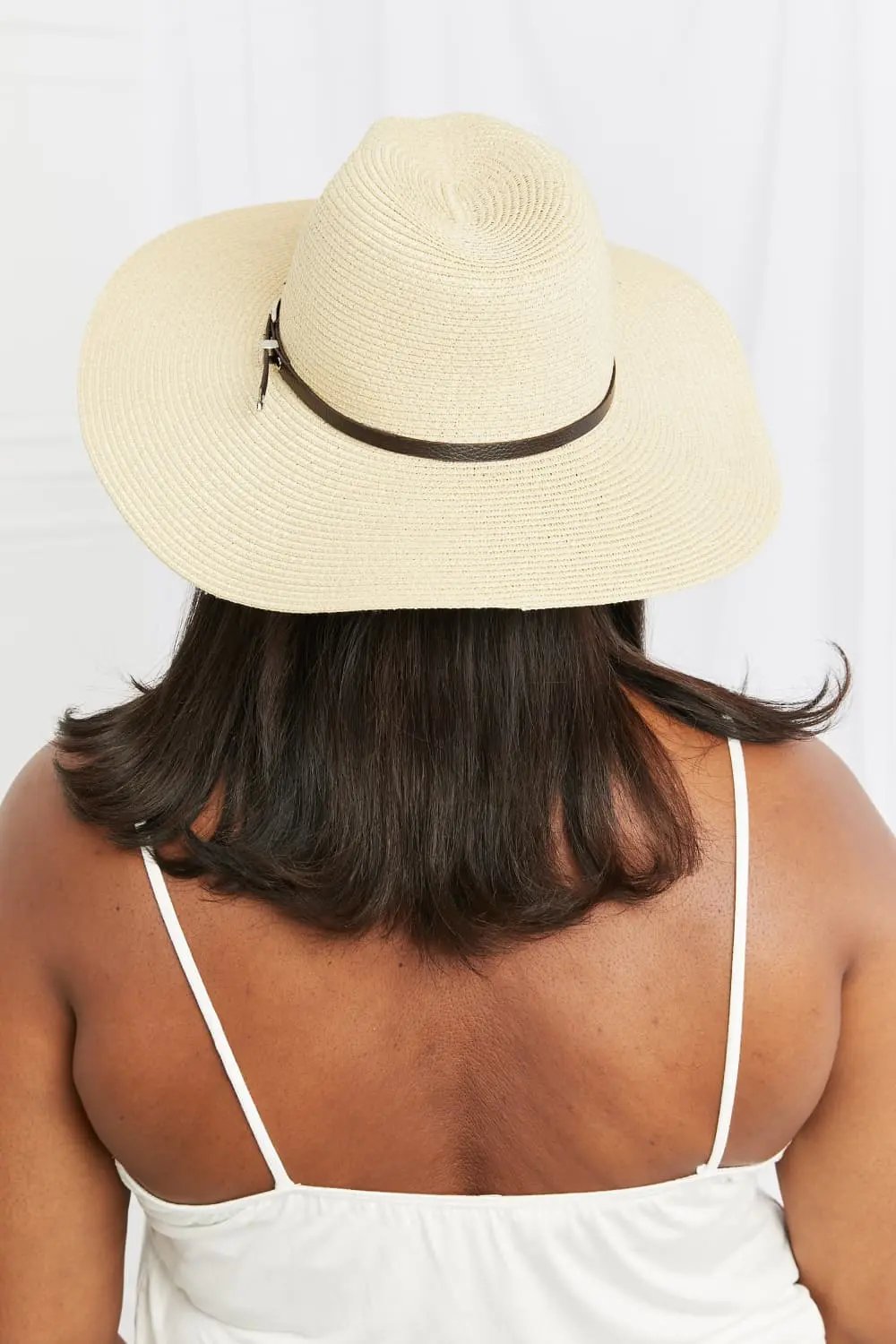 Trendsi Chic boho straw fedora hat
