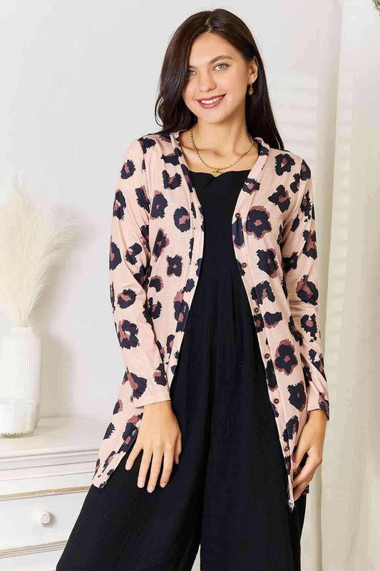 Cardigan - Button-Up - Abstract Print