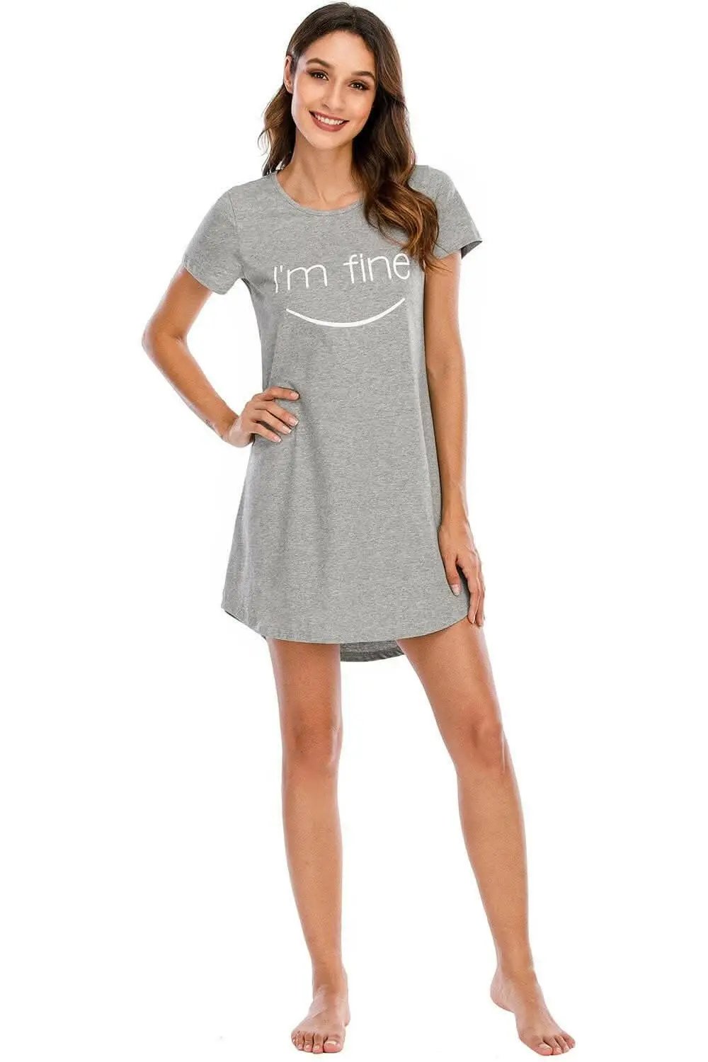 Trendsi swimwear - Chic cotton blend short sleeve dress