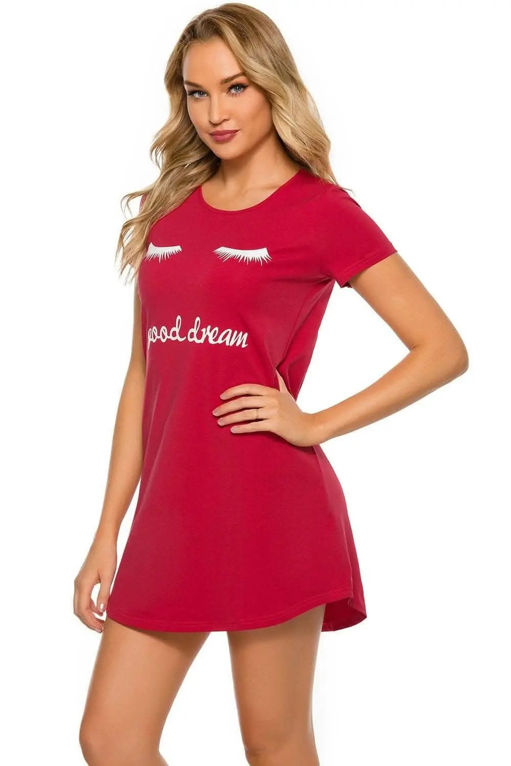 Trendsi swimwear - Chic cotton blend short sleeve dress