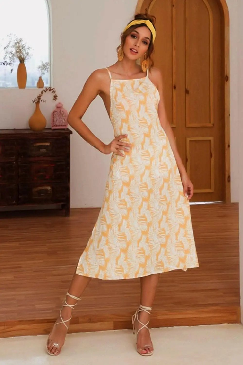 Trendsi just arrived - Chic crisscross cami dress in prints