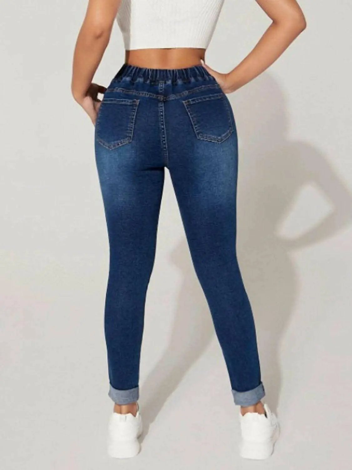Jeans - Drawstring Cropped - Chic Style