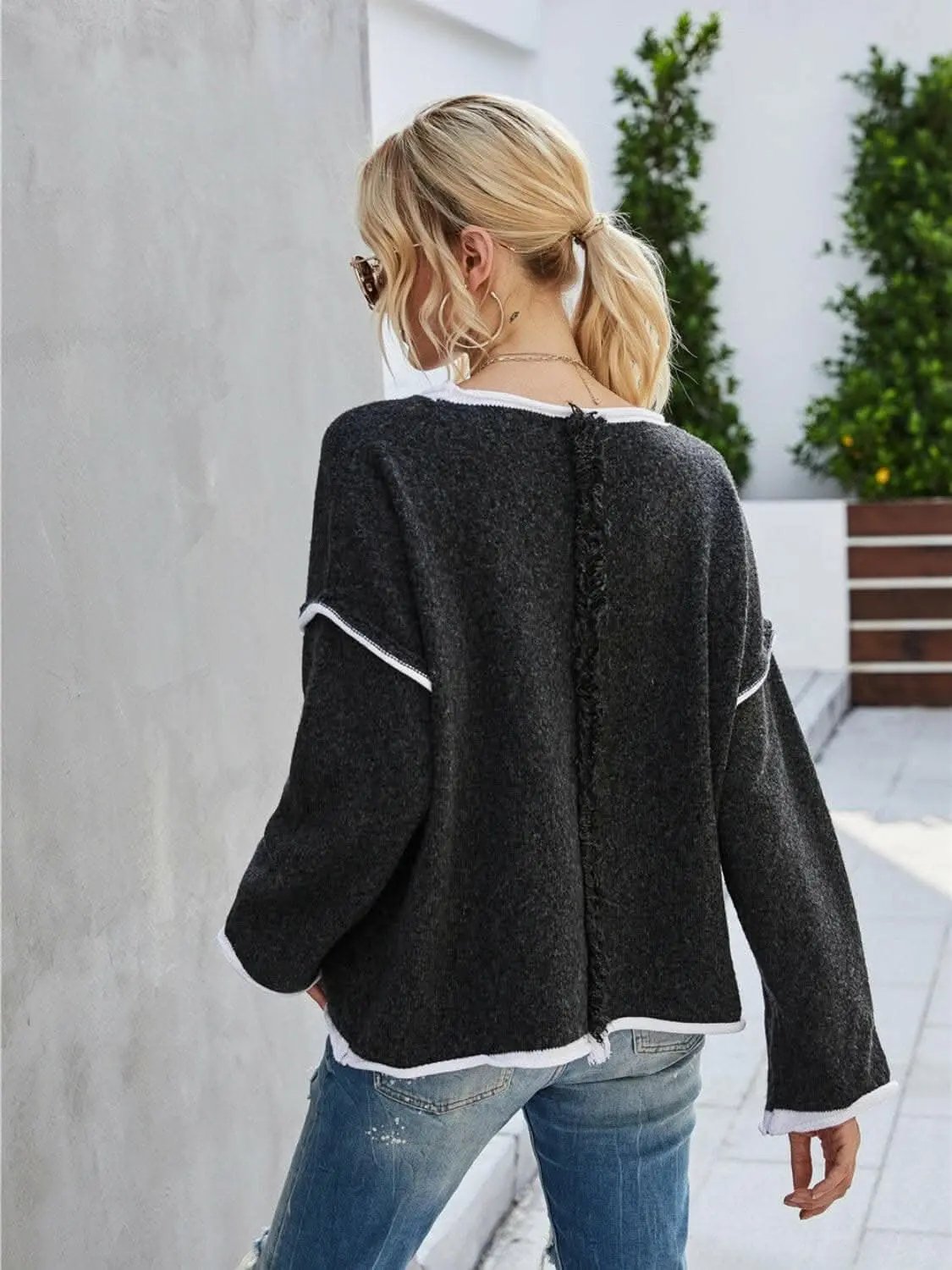 Trendsi Chic dropped shoulder sweater