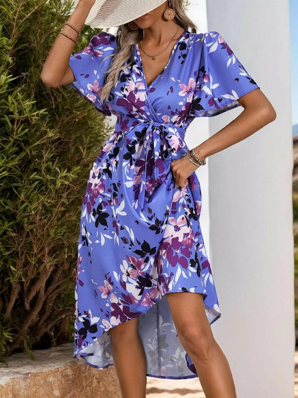 Trendsi just arrived - Chic floral wrap midi dress