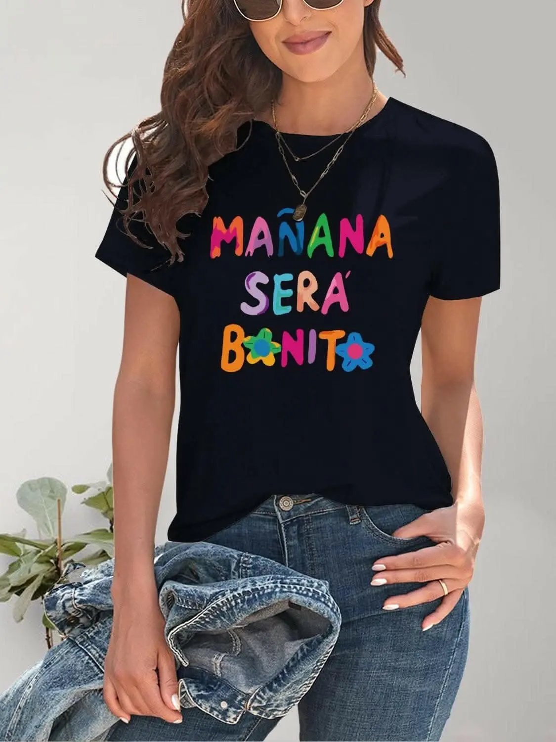 Trendsi just arrived - Chic graphic print short sleeve tee