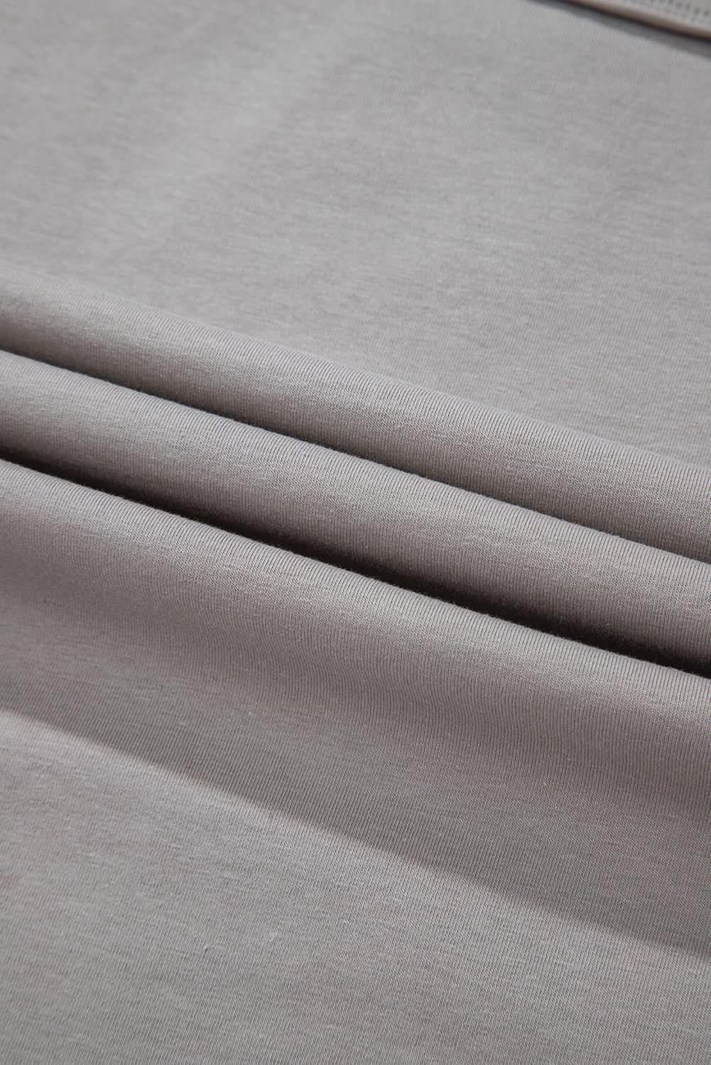 Love Salve Grey Floral Star Plus Size Women's Top: Western Style, Fall Fashion