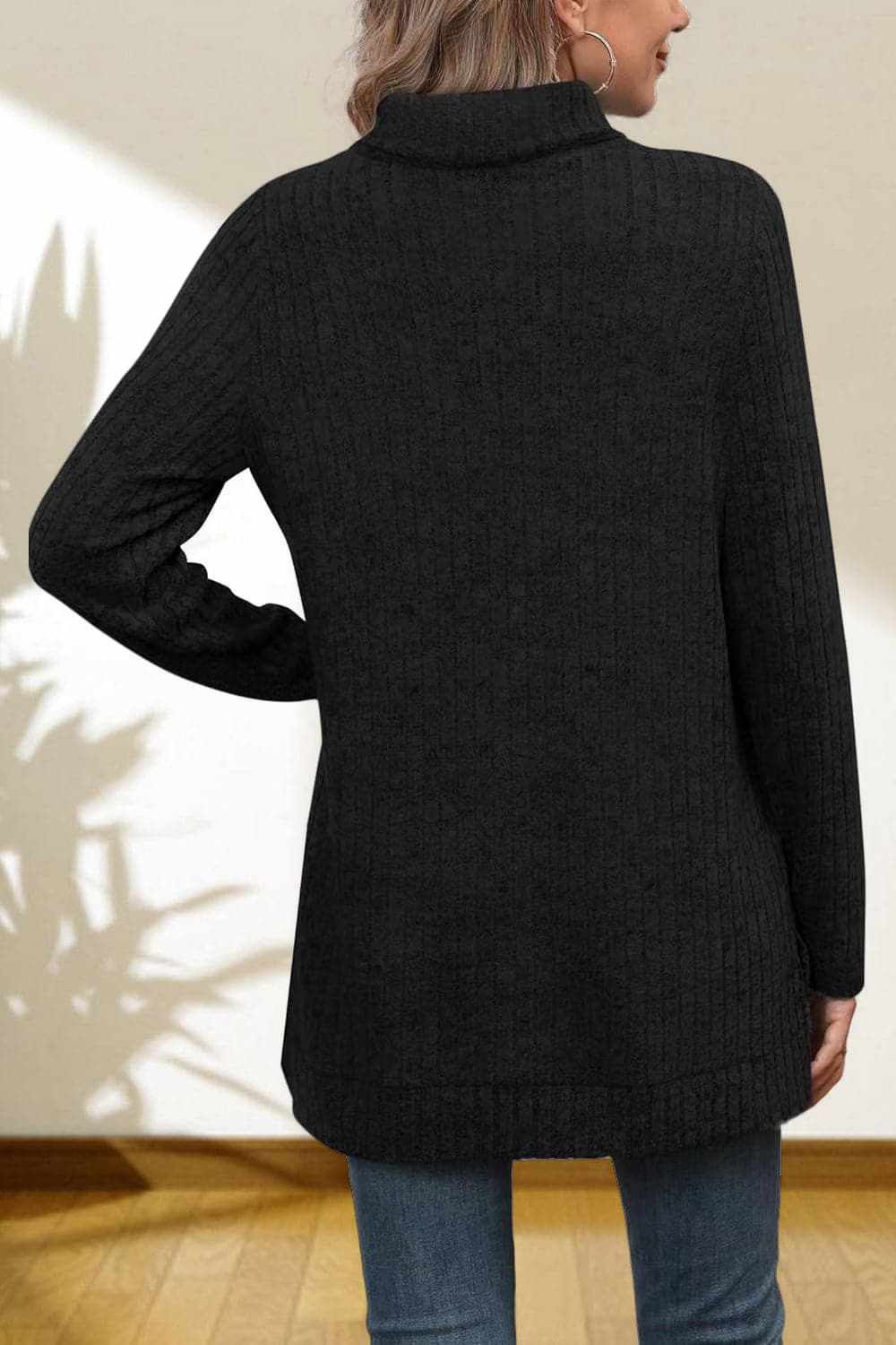 Trendsi Chic high-low turtleneck top