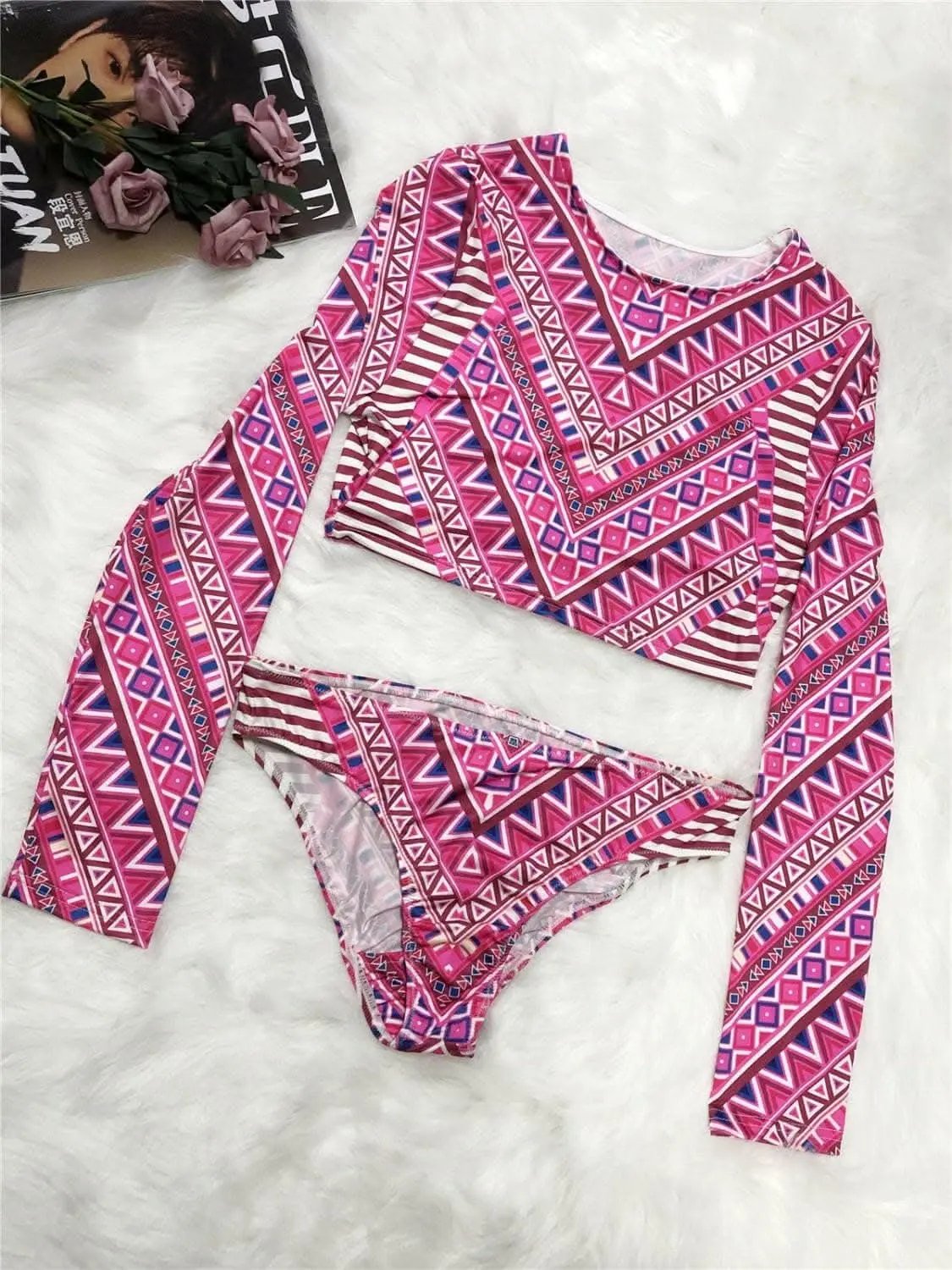 Trendsi swimwear - Chic long sleeve swim set