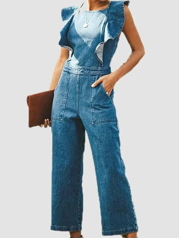 Trendsi just arrived - Chic open back denim jumpsuit