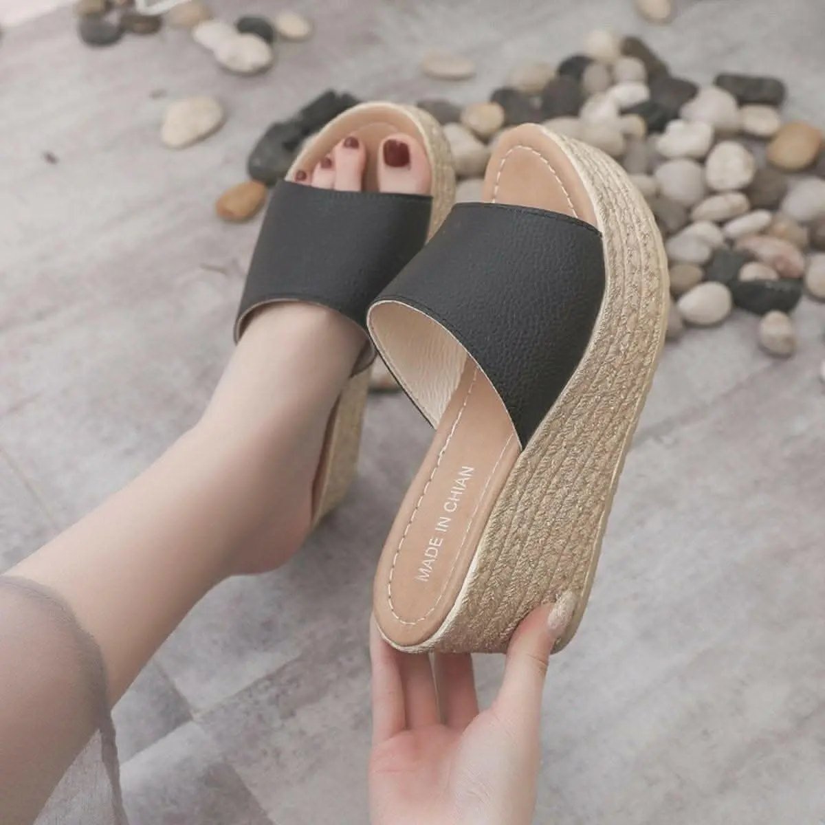 Trendsi Shoes - Chic open toe elevated sandals