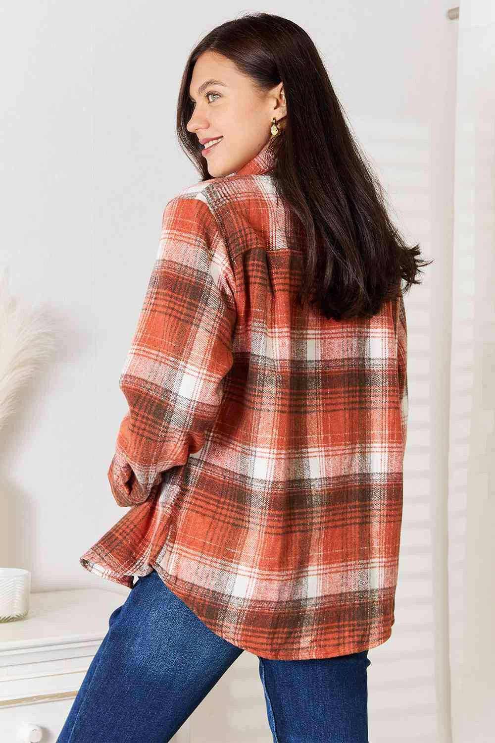 Button-Up Shirt - Chic Plaid - Versatile Long Sleeve