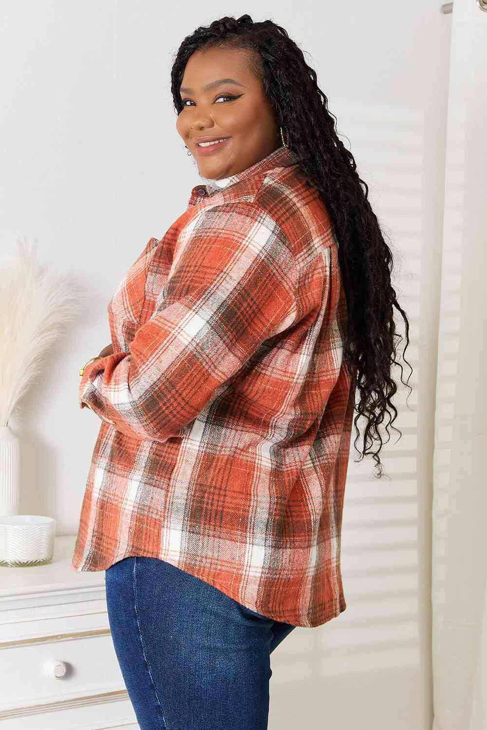Button-Up Shirt - Chic Plaid - Versatile Long Sleeve