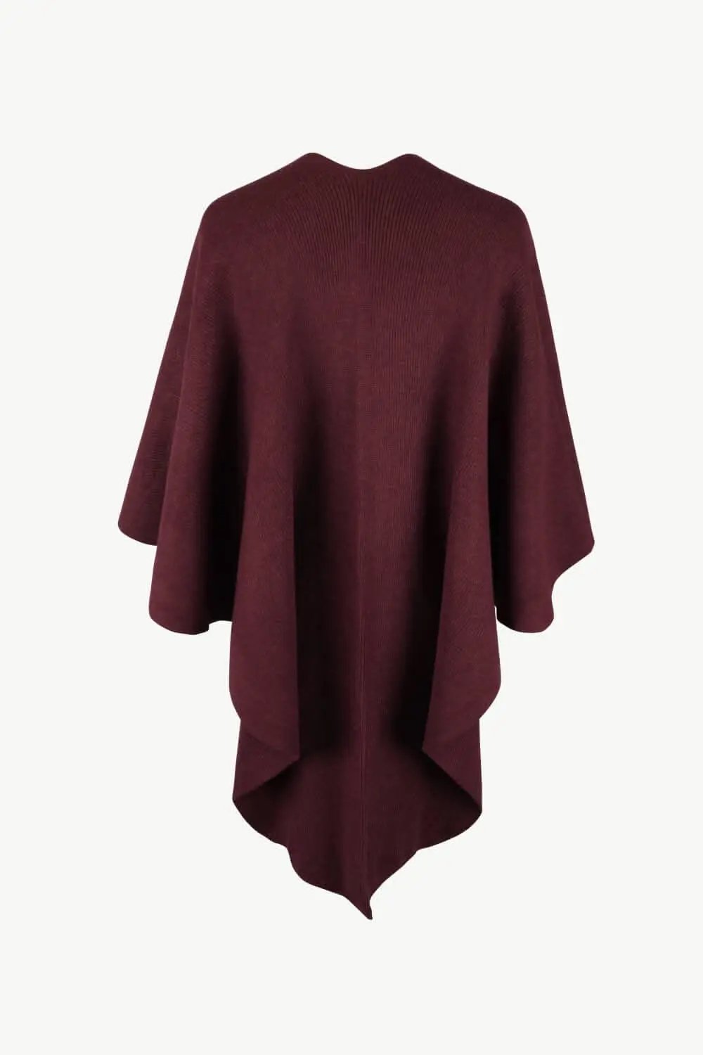 Trendsi Chic poncho with pom-pom trim