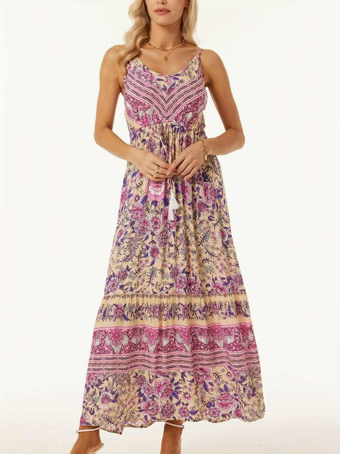 Trendsi Printed Midi Dress Women's Fashion Casual Chic Style