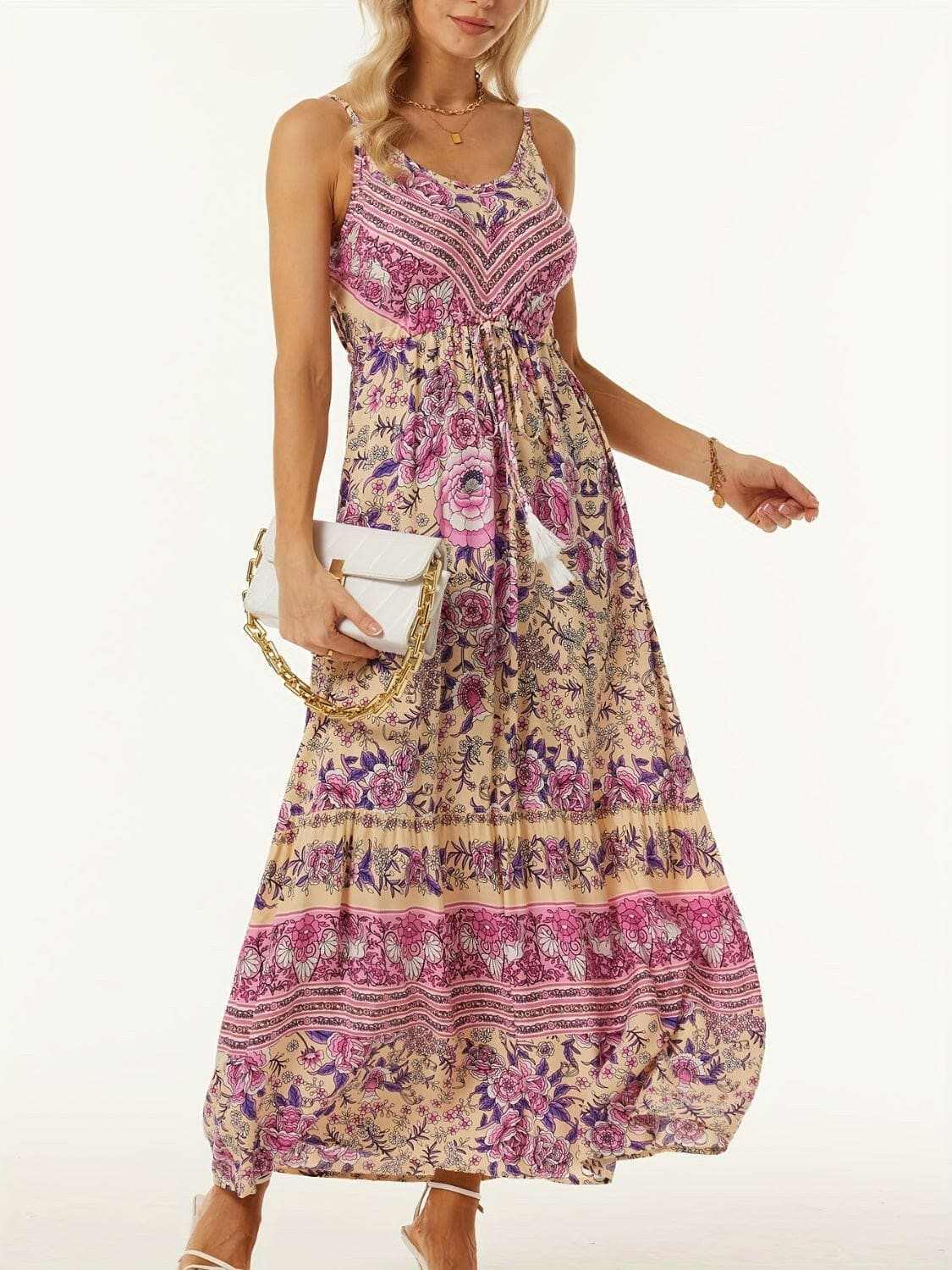 Trendsi Printed Midi Dress Women's Fashion Casual Chic Style