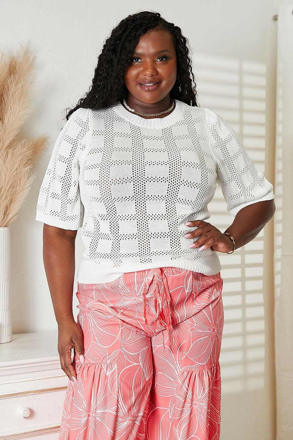 Trendsi TIKTOK - Chic ribbed knit top - round neck