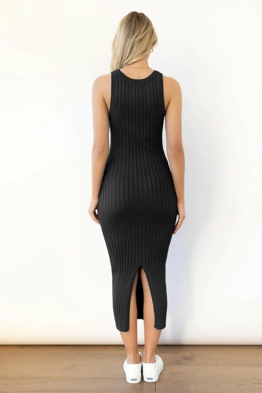 Trendsi Chic ribbed sleeveless dress