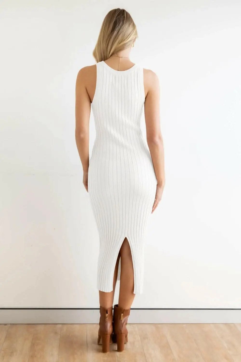 Trendsi Chic ribbed sleeveless dress