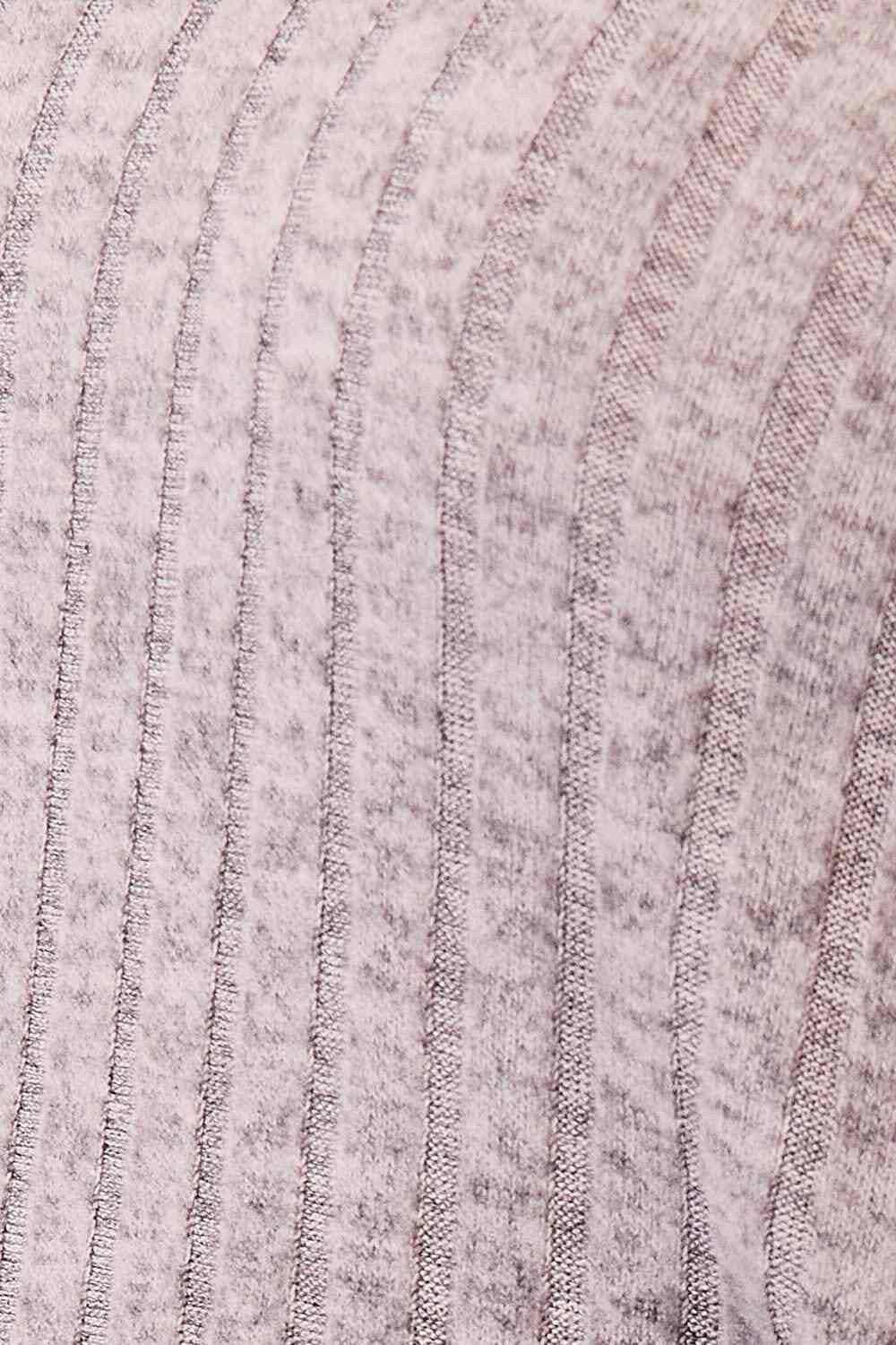 Ribbed Top - Drawstring Detail - Casual Fashion