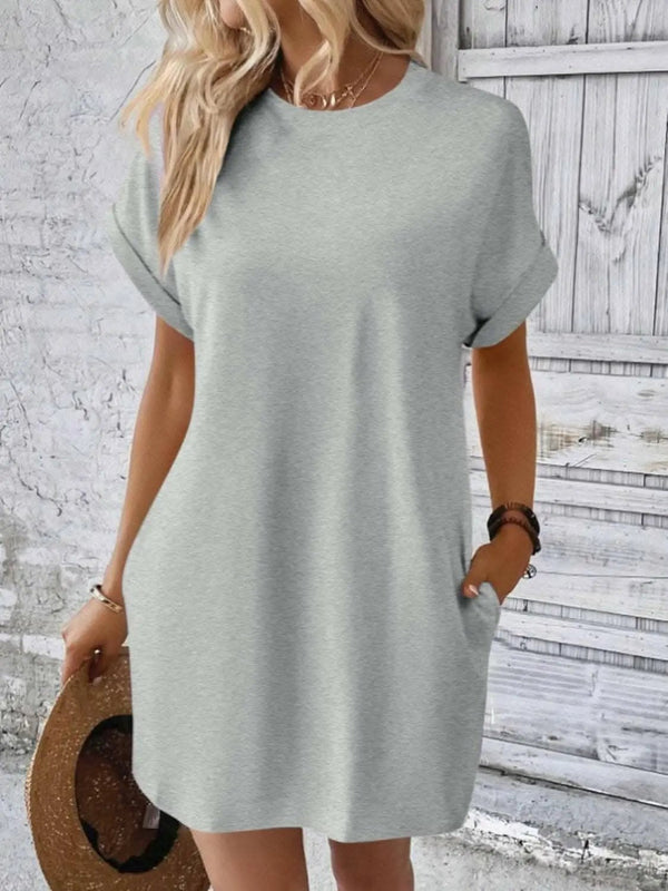 Trendsi Chic round neck mini dress