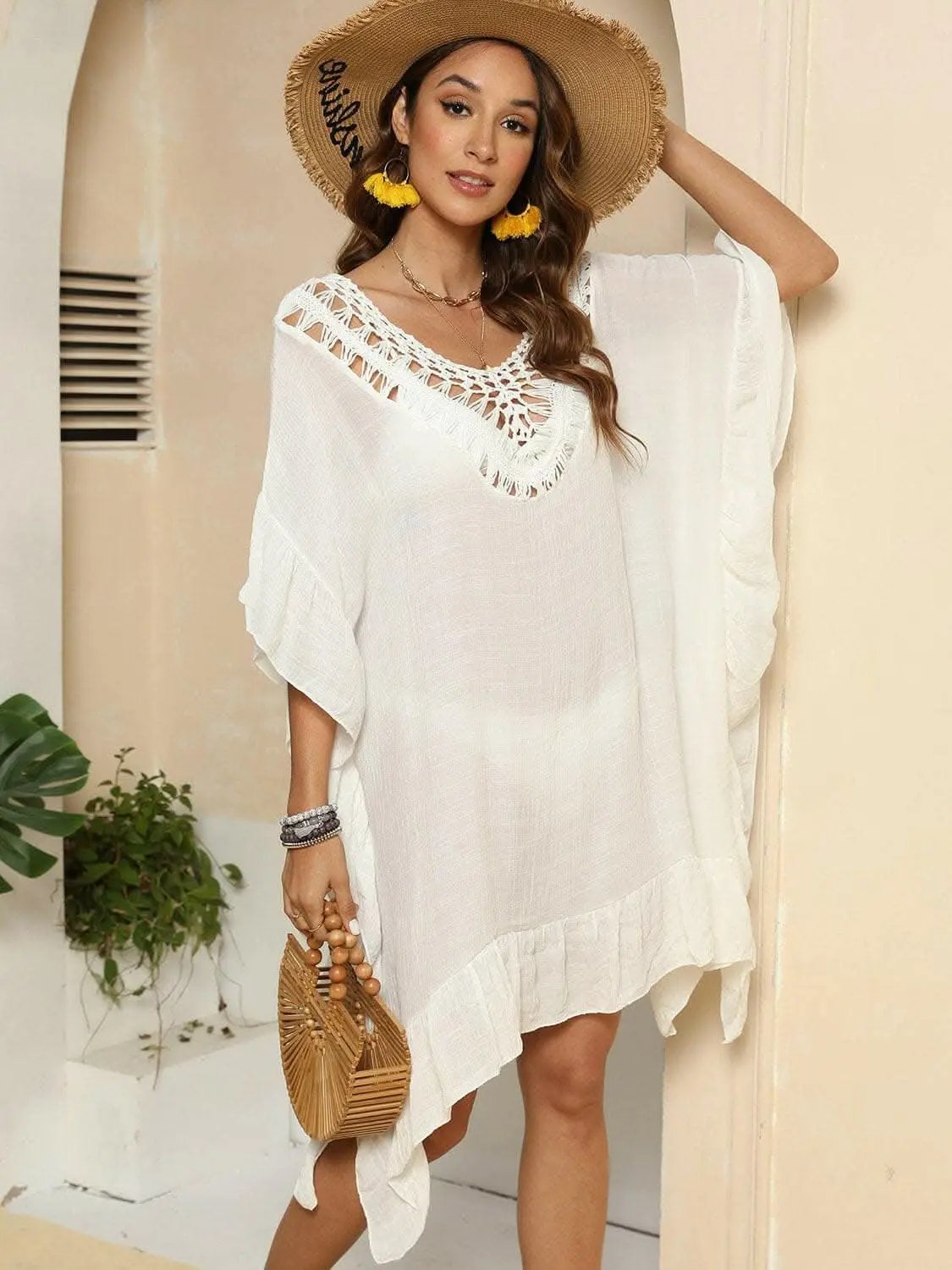 Trendsi just arrived - Chic sheer ruffled beach cover-up