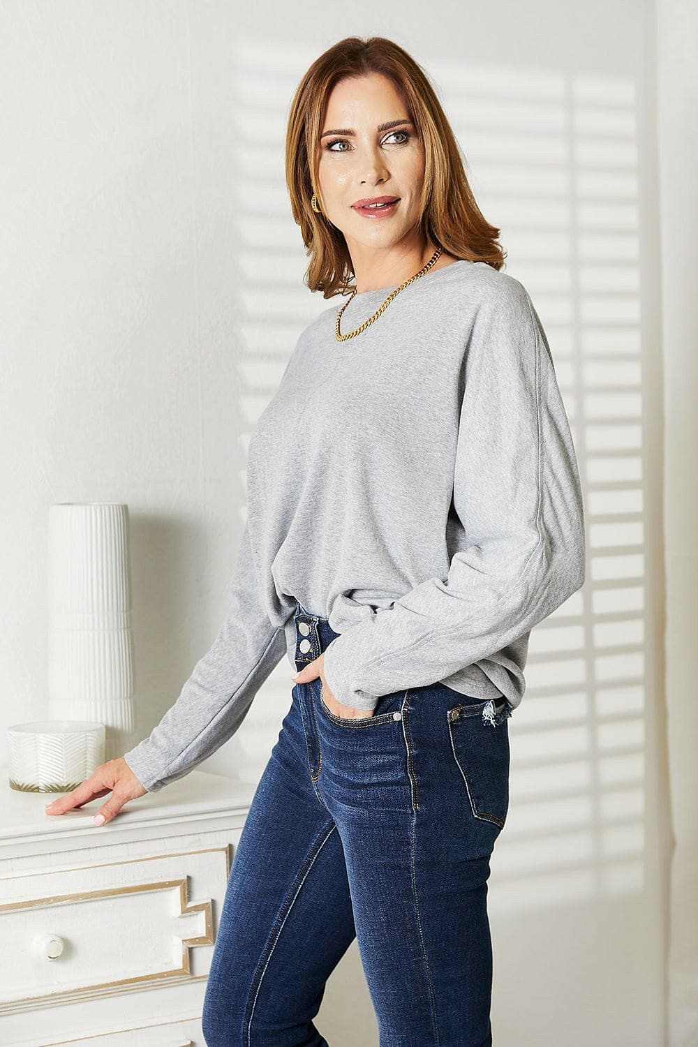 Trendsi TIKTOK - Chic sheer sleeve top for women