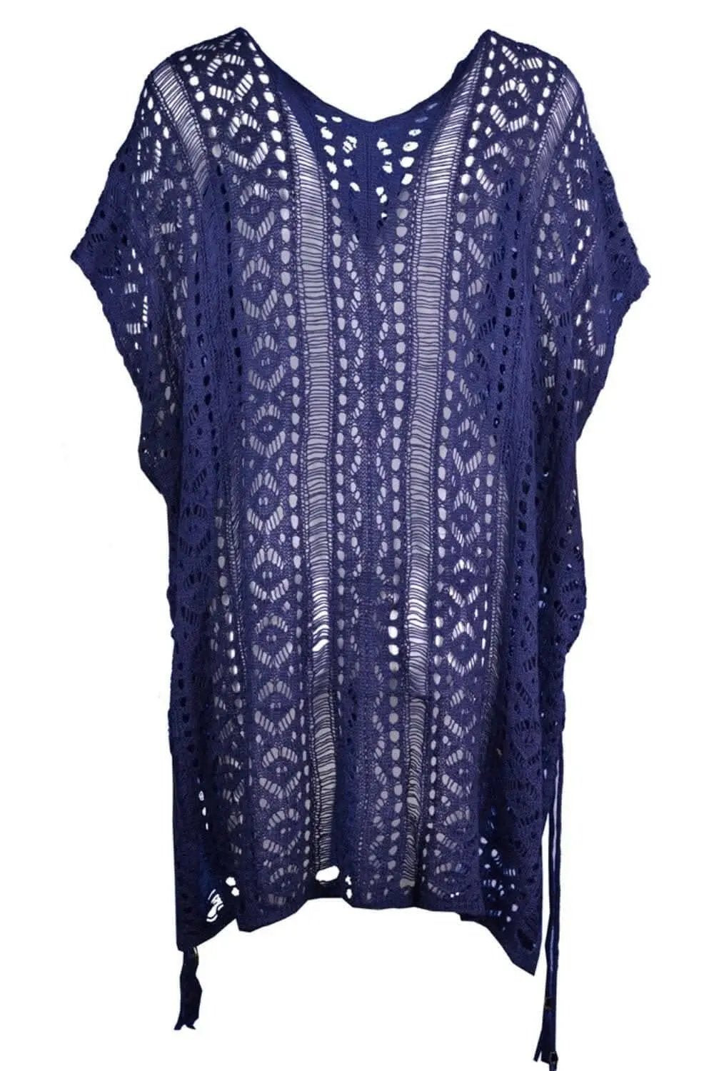 Swimwear Cover-up - Sheer V-Neck Tassels - Chic