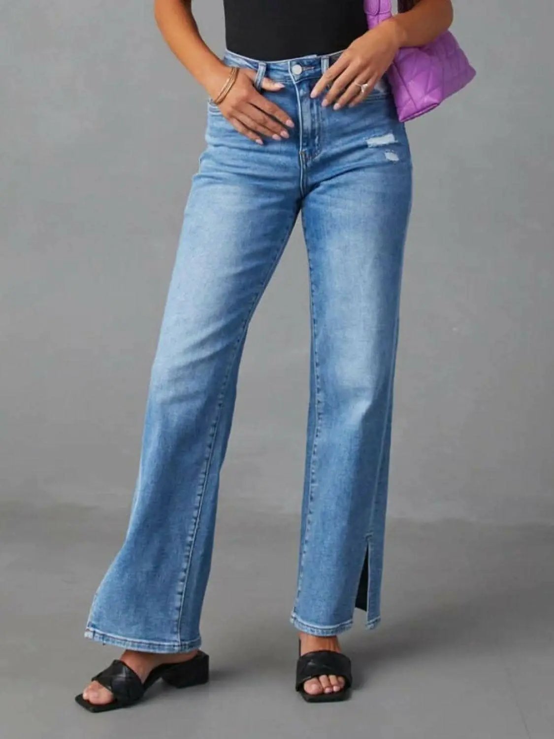 Trendsi Jeans & Denim Chic slit jeans with pockets