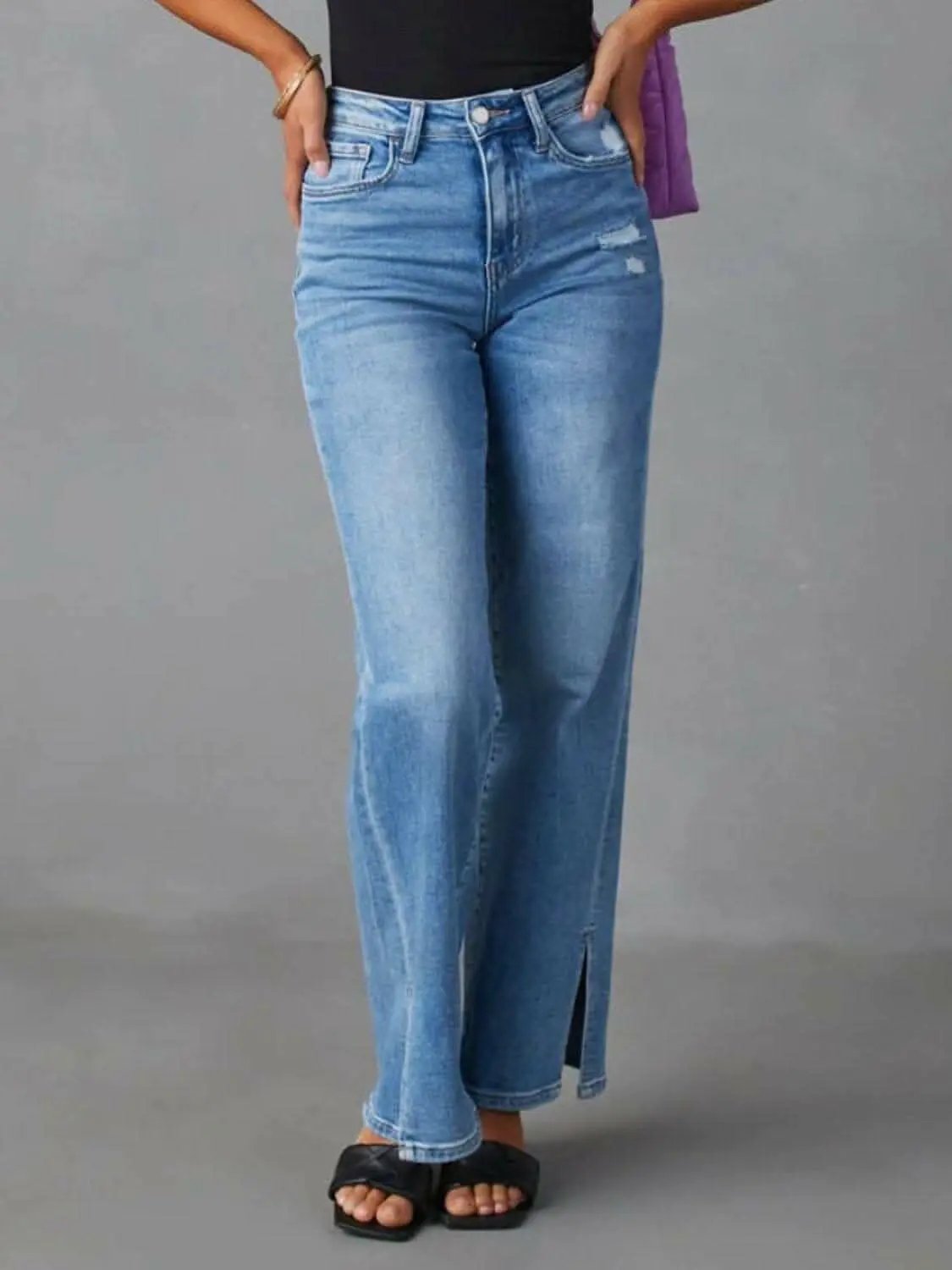 Trendsi Jeans & Denim Chic slit jeans with pockets