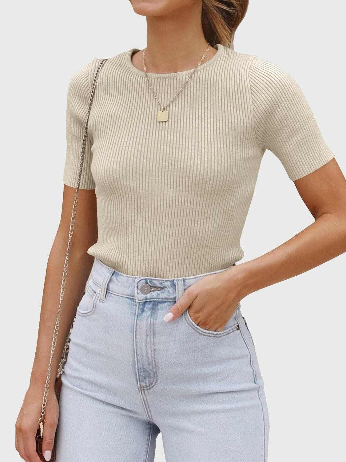 Trendsi just arrived - Chic stretchy short sleeve top